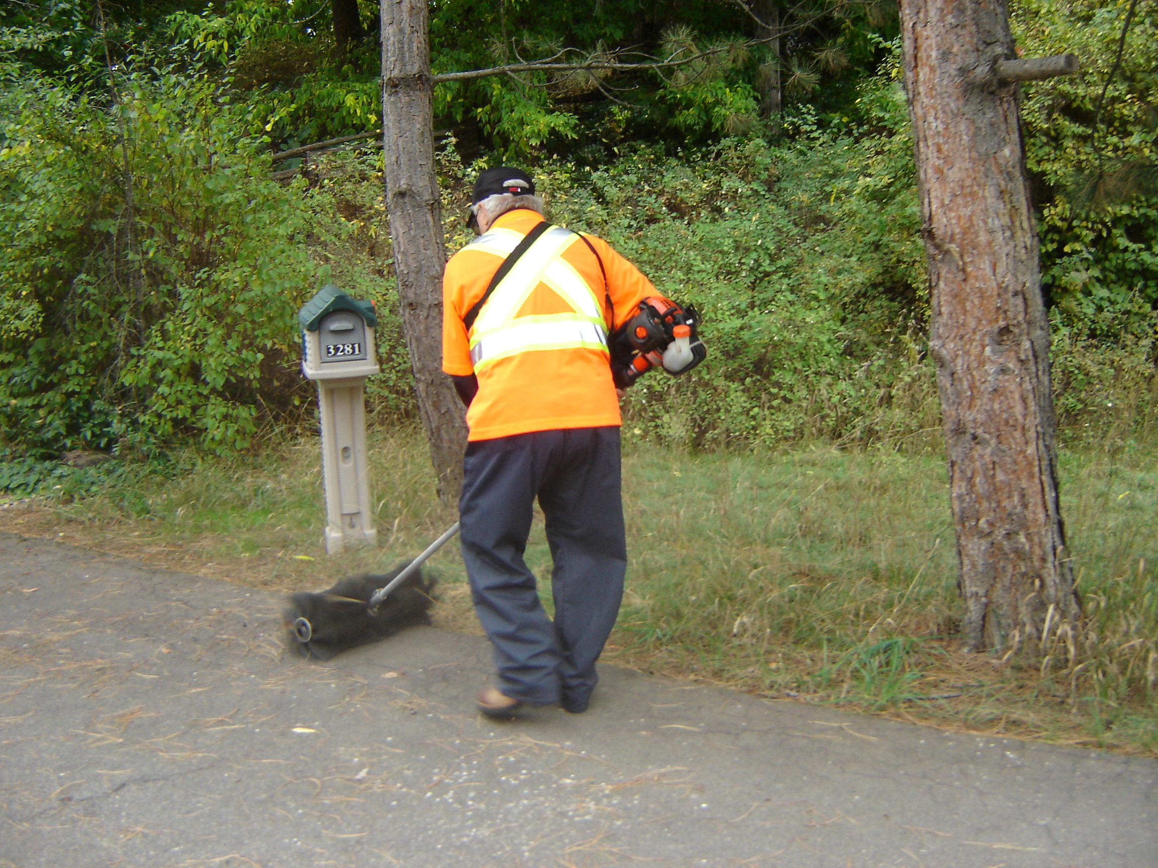 power brush driveway